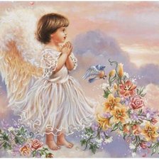 Схема вышивки «ангел»