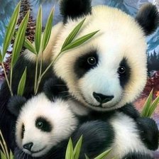 Схема вышивки «панды»