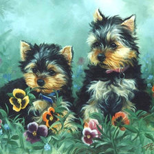 Схема вышивки «Собачки»