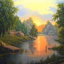 Схема вышивки «Теплый вечер»