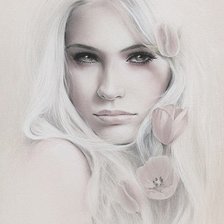 Схема вышивки «Девушка»