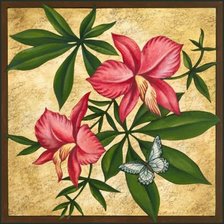 Схема вышивки «красные цветы»