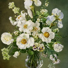 Схема вышивки «Белый букетик»