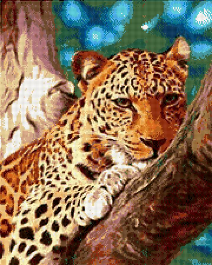 гепард на дереве - гепарды, животные, кошки - предпросмотр