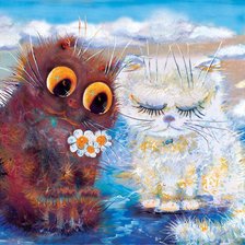 Схема вышивки «Котики»