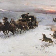 Схема вышивки «Napad wilkow»