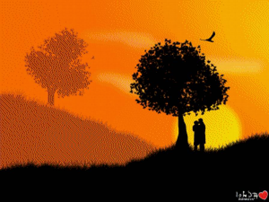 №498804 - вечер, закат, двое - предпросмотр