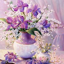 Схема вышивки «Фиолетовый букет»