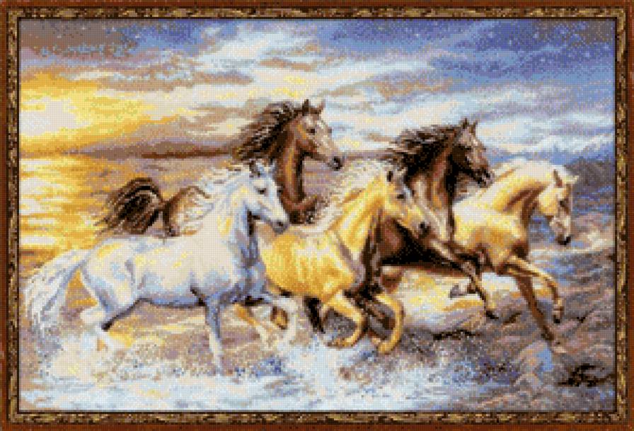 Лошади - животные, лошадь, море - предпросмотр