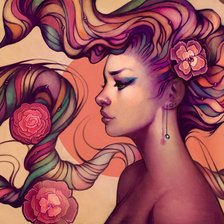 Схема вышивки «девушка»