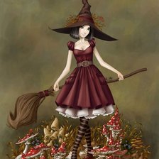 Схема вышивки «ведьмочка»