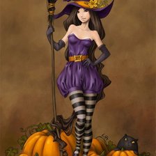 Схема вышивки «ведьмочка»