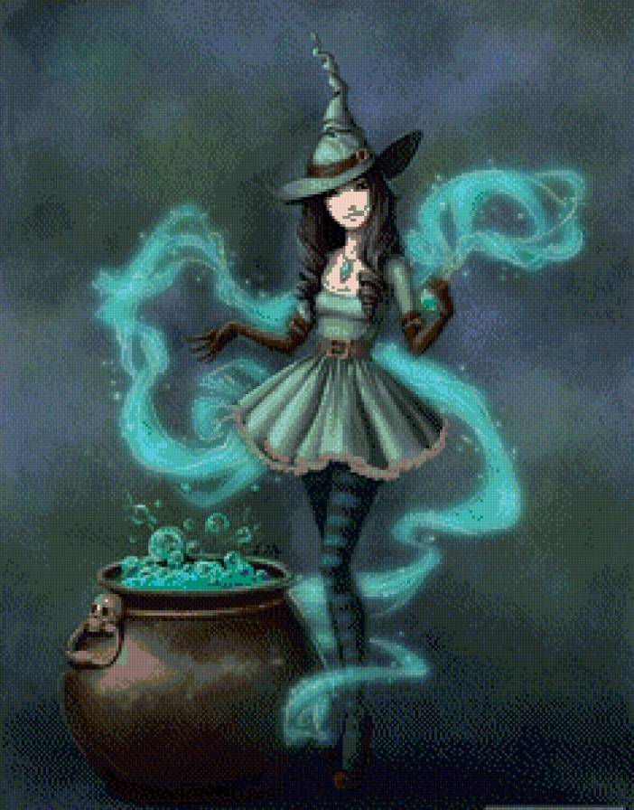 ведьмочка - девушка жэнщина фэнтази сказка - предпросмотр