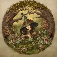 Схема вышивки «ведьмочка»