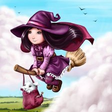 Схема вышивки «ведьмочка»