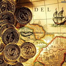 Схема вышивки «Карта Острова сокровищ.»