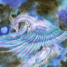 Схема вышивки «белый дракон»