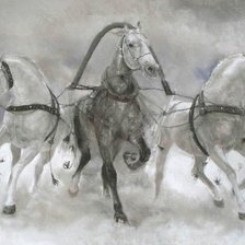 Схема вышивки «Тройка.»