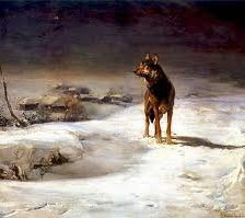 Схема вышивки «Samotny lowca»