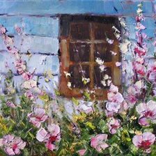 Схема вышивки «Domek wsrod malw»