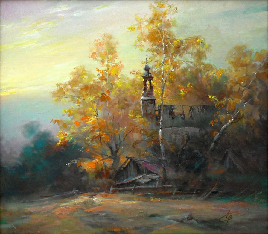 Jesienny pejzaz - pejzaz, ocen, ziwopis - оригинал