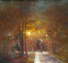 Схема вышивки «spacer w deszczu»