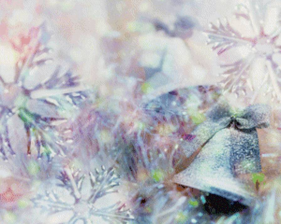 Новогоднее панно. - снег, снежинки, панно, колокольчик, новогодние, зима - предпросмотр