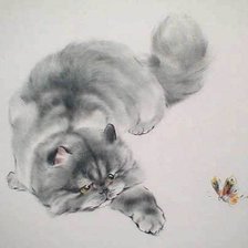 Схема вышивки «Кошка»