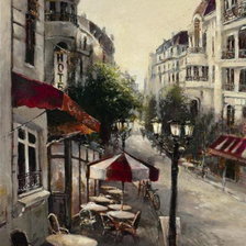 Схема вышивки «Кафе на улице»