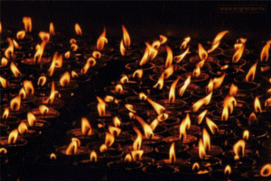 Дыхание душ... - свечи, огонь - предпросмотр