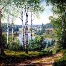 Схема вышивки «Березовая роща»