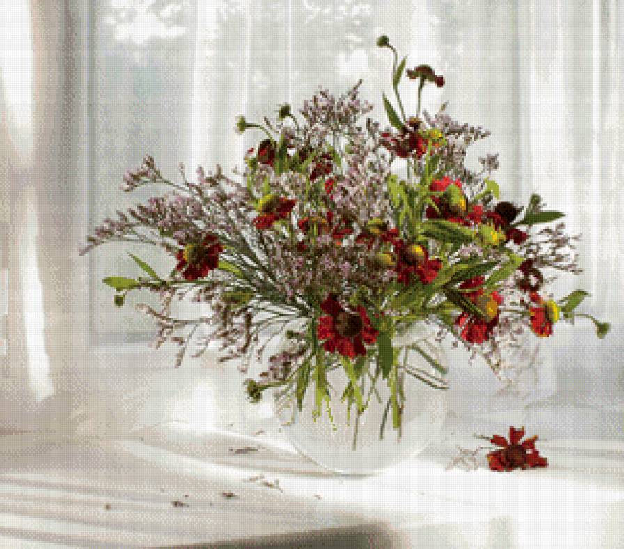 Букет на окне - предпросмотр