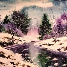 Схема вышивки «Зима»