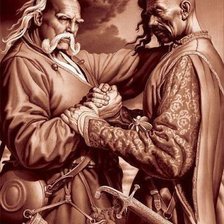 Схема вышивки «Встреча Козаков»