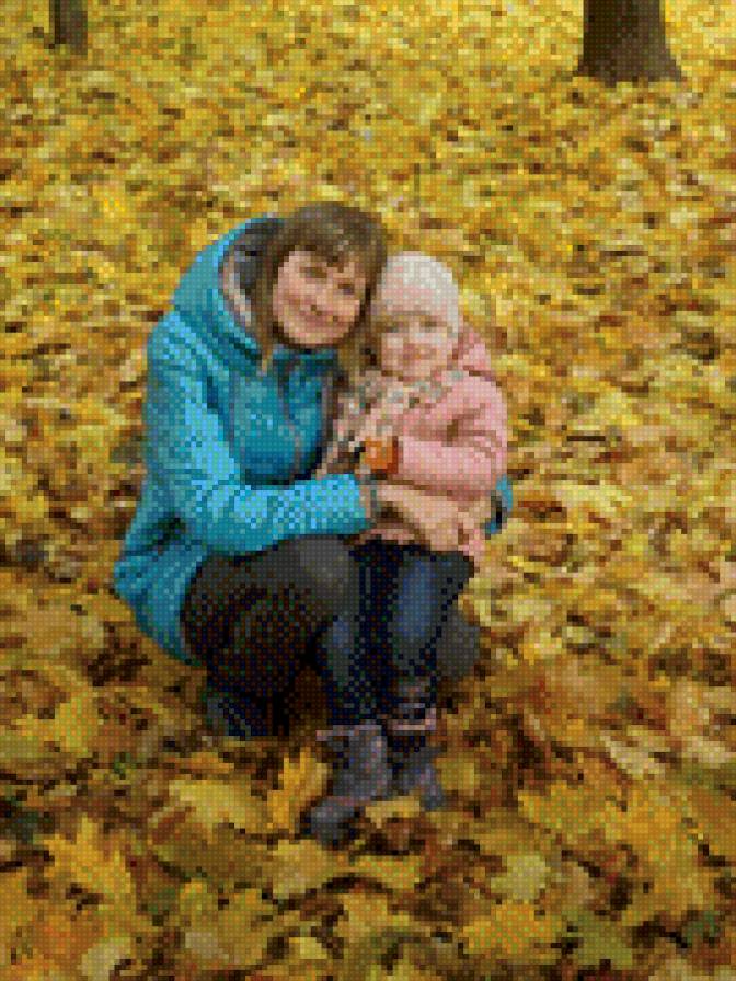 мама и дочка - мама, дочка, осень - предпросмотр