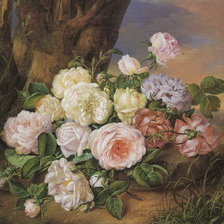 Схема вышивки «старинная картина»