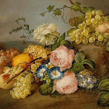 Схема вышивки «старинная картина»