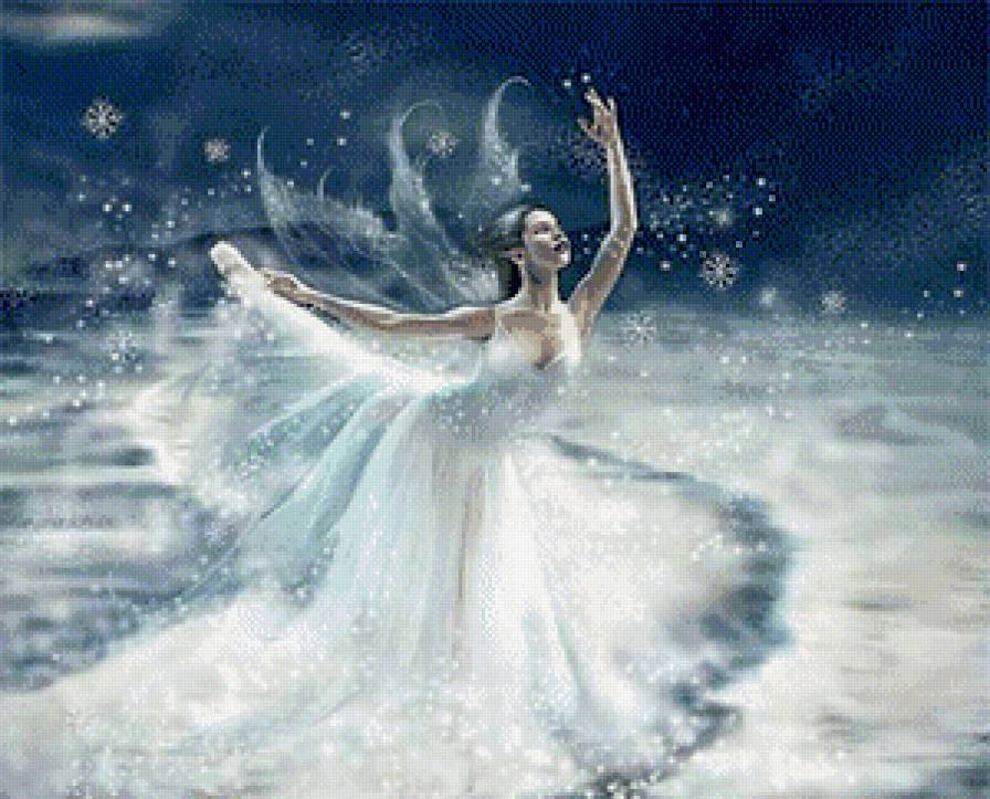 снежный балет - фэнтези, зима, девушка - предпросмотр