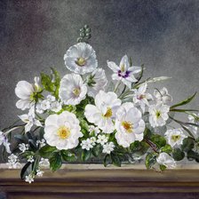 Схема вышивки «Белый букет»