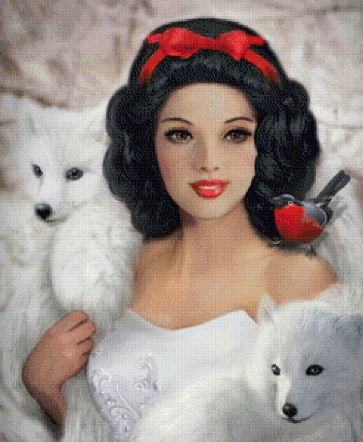 Серия "Она" - кардиналы, девушка, животные, птицы, собаки - предпросмотр