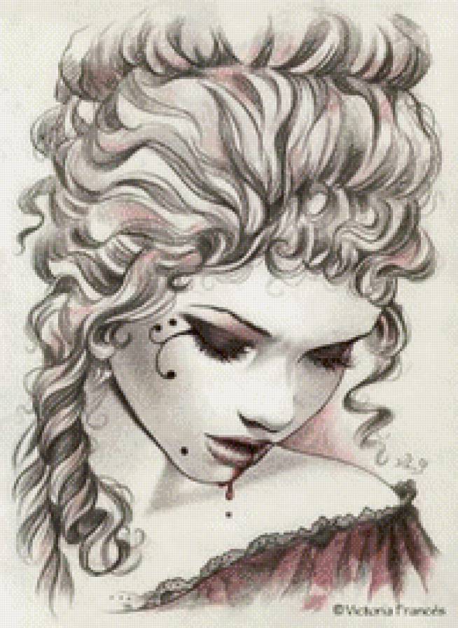 Девушка - красавица, девушка, монохром, дама - предпросмотр