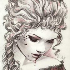 Схема вышивки «Девушка»