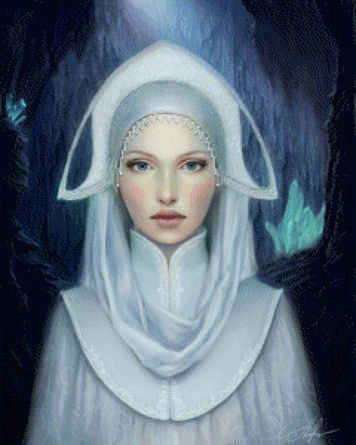 Снежная королева - девушка, зима, фэнтези, красавица - предпросмотр