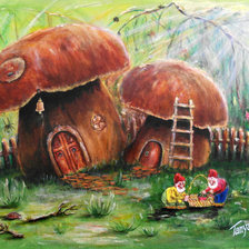 Схема вышивки «домики»