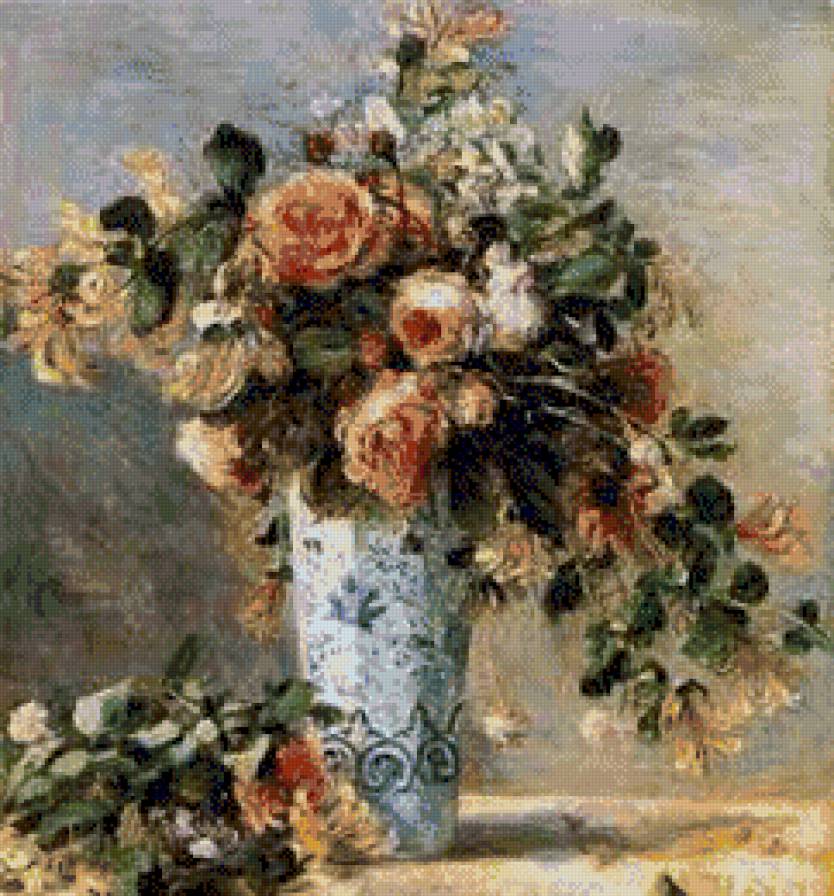 bukiet cwetow-roze - ziwopis, cwety - предпросмотр