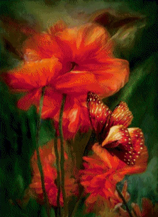 Бабочка на цветке - бабочки, насекомые - предпросмотр