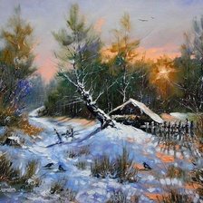 Схема вышивки «Заброшенная деревня»