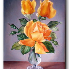 Схема вышивки «Жёлтые розы»