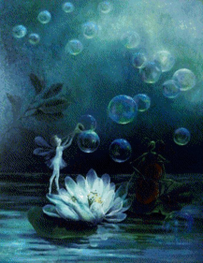 Цветочная фея - цветы, фэнтази - предпросмотр