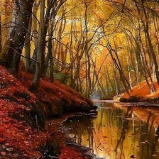 Схема вышивки «В осеннем лесу»